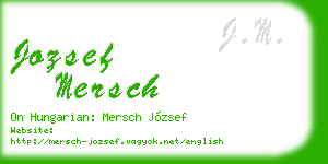 jozsef mersch business card